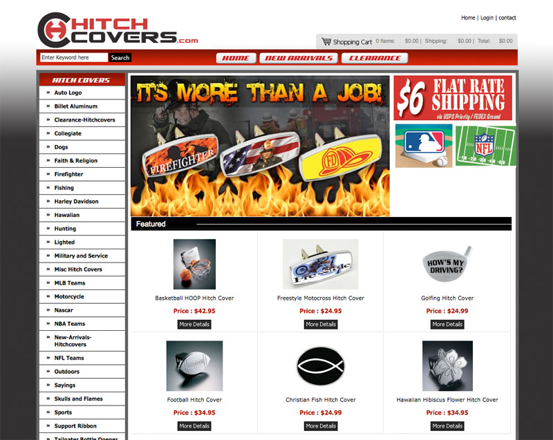 HitchCovers.com homepage