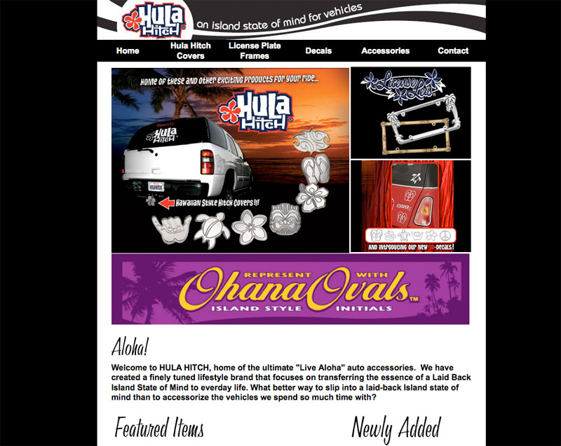 HulaHitch.com homepage