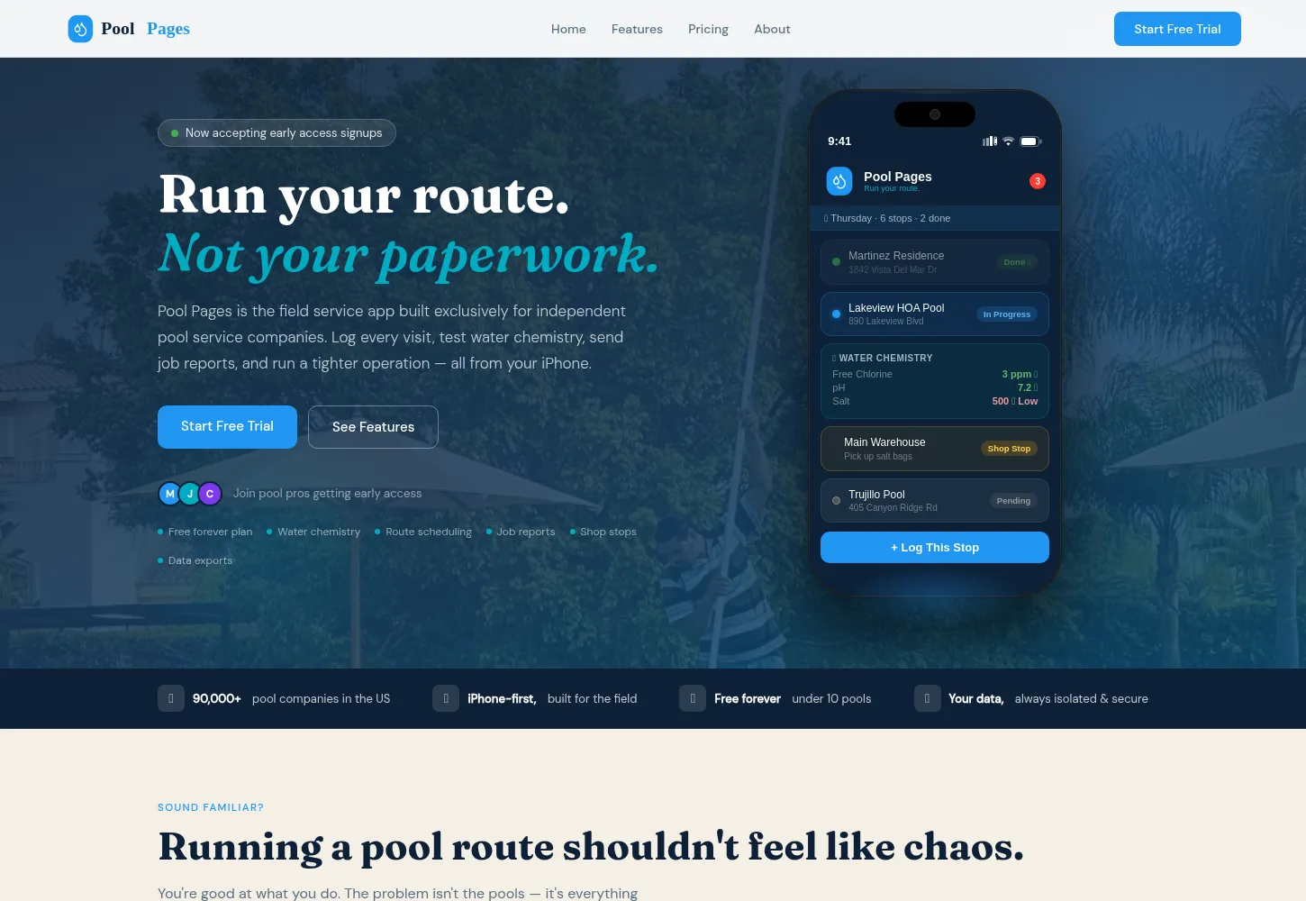 Website capture for PoolPages.com